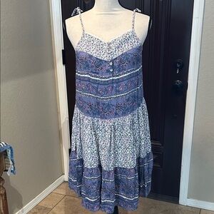 Lucky Brand Purple Floral Sun Dress